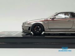 Xe Mô Hình Nissan Skyline GT-R (R34) Nismo R-Tune Silver 1:64 INNO ( Bạc )