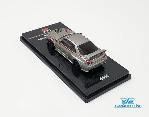 Xe Mô Hình Nissan Skyline GT-R (R34) Nismo R-Tune Silver 1:64 INNO ( Bạc )