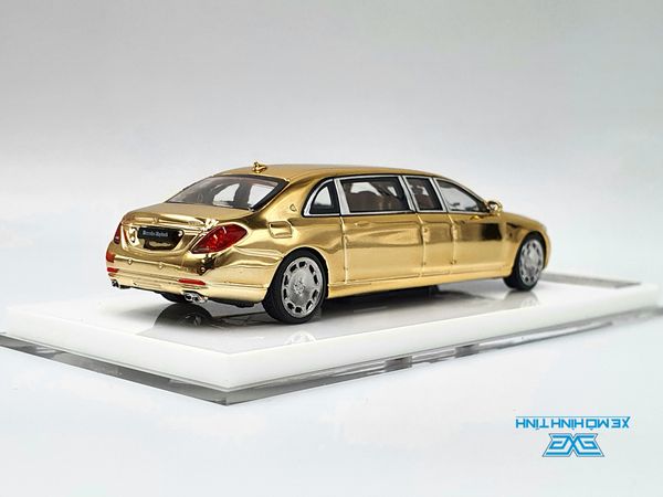 Xe Mô Hình Mercedes - Maybach S600 Pullman 1:64 Stance Hunters (Vàng Crom )