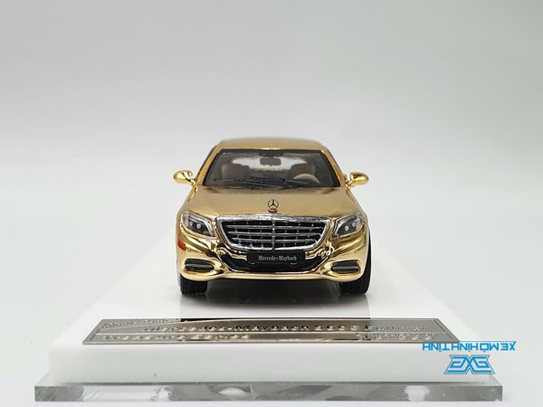 Xe Mô Hình Mercedes - Maybach S600 Pullman 1:64 Stance Hunters (Vàng Crom )