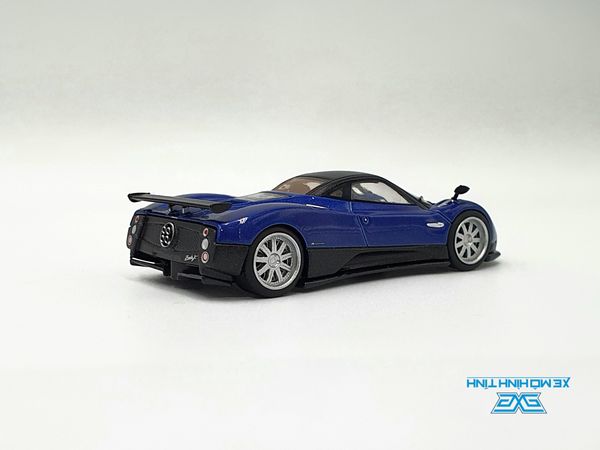 Xe Mô Hình Pagani Zonda F Blu Argentina RHD 1:64 MiniGT (Xanh)