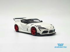 Xe Mô Hình Pandem Toyota GR Supra V1.0 Pearl White LHD 1:64 MiniGT ( Trắng Mâm Đỏ )