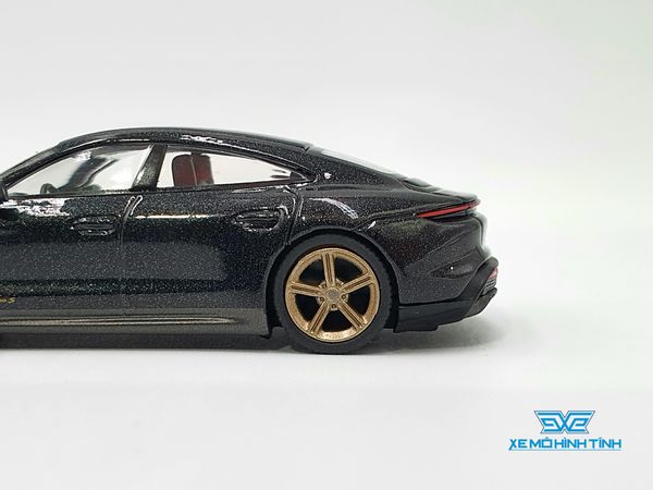 Xe Mô Hình Porsche Taycan Turbo S Volcano Grey Metallic LHD 1:64 Minigt ( Đen )