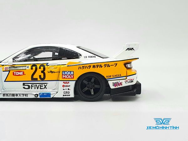 Xe Mô Hình LB-Super Silhouette Nissan S15 SILVIA #23 2021 Formula Drift Japan RHD 1:64 Minigt ( Trắng )