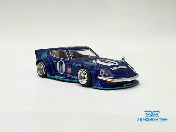 Xe Mô Hình Datsun KAIDO Fairlady Z Blue 1:64 Kaido House/ MIniGT (Xanh Dương)