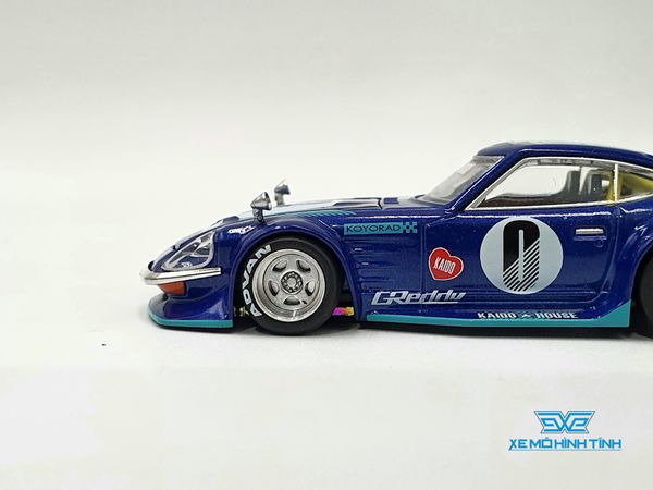 Xe Mô Hình Datsun KAIDO Fairlady Z Blue 1:64 Kaido House/ MIniGT (Xanh Dương)