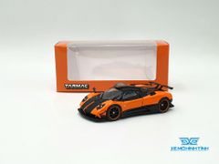 Xe Mô Hình PAGANI ZONDA CINQUE Arancio Saint Tropez 1:64 Tarmac Works ( Cam )