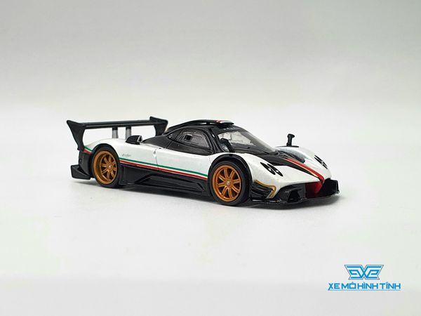 Xe Mô Hình PGANI ZONDA R Blanco Benny 1:64 Tarmac Works ( Trắng)