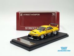Xe Mô Hình Nissan Openable LBWK GTR ER34, Yellow #5 1:64 Street Weapon ( Vàng )