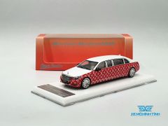 Xe Mô Hình Mercedes - Maybach S600 Pullman 1:64 Stance Hunters ( Trắng LV Đỏ )