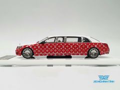 Xe Mô Hình Mercedes - Maybach S600 Pullman 1:64 Stance Hunters ( Trắng LV Đỏ )