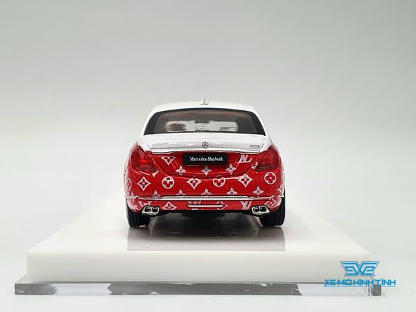 Xe Mô Hình Mercedes - Maybach S600 Pullman 1:64 Stance Hunters ( Trắng LV Đỏ )