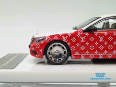 Xe Mô Hình Mercedes - Maybach S600 Pullman 1:64 Stance Hunters ( Trắng LV Đỏ )