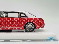 Xe Mô Hình Mercedes - Maybach S600 Pullman 1:64 Stance Hunters ( Trắng LV Đỏ )