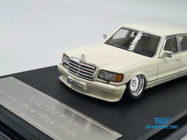 Xe Mô Hình Mercede-Benz 560sel W126 1:64 Master ( Trắng )