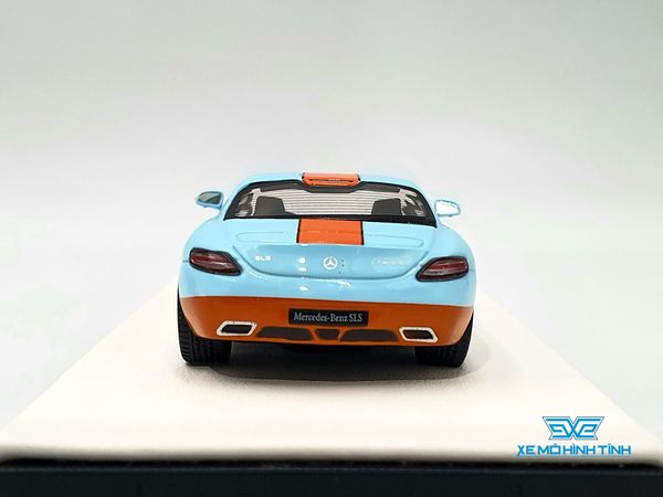 Xe Mô Hình Mercedes-Benz SLS 1:64 Time Micro (Gulf) + Fig