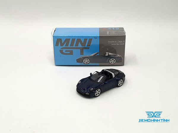 Xe mô hình Porsche 911 Targa 4S Gentian Blue Metallic LHD 1:64 MiniGT (Xanh)