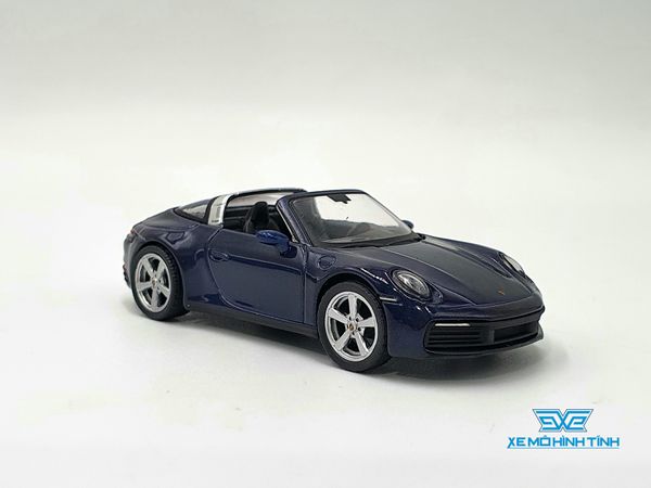 Xe mô hình Porsche 911 Targa 4S Gentian Blue Metallic LHD 1:64 MiniGT (Xanh)