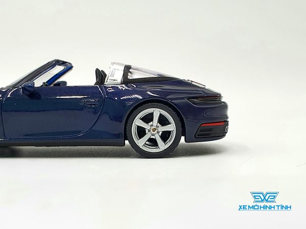 Xe mô hình Porsche 911 Targa 4S Gentian Blue Metallic LHD 1:64 MiniGT (Xanh)