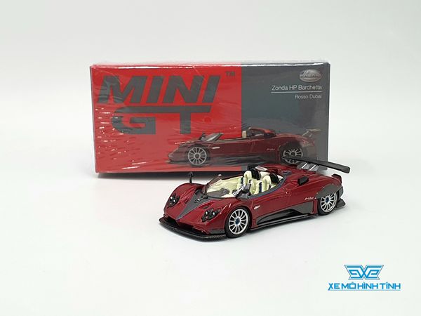 Xe mô hình Pagani Zonda HP Barchetta Rosso Dubai LHD 1:64 MiniGT (Đỏ)