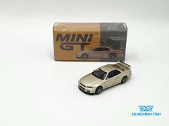 Xe mô hình Nissan Skyline GT-R M-Spec Sillica Breath RHD 1:64 MiniGT (Vàng Gold)