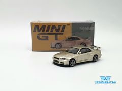 Xe mô hình Nissan Skyline GT-R M-Spec Sillica Breath RHD 1:64 MiniGT (Vàng Gold)