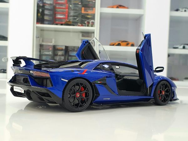 Xe Mô Hình Lamborghini Aventador SVJ 1:18 AUTOart ( Xanh Dương )