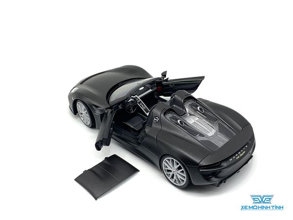 Xe Mô Hình Porsche 918 Spyder 1:24 Welly ( Đen Nhám )