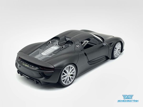 Xe Mô Hình Porsche 918 Spyder 1:24 Welly ( Đen Nhám )