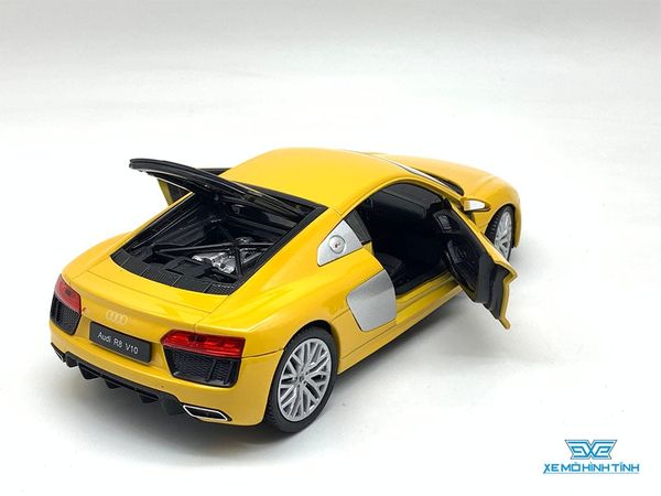 Xe Mô Hình Audi R8 V10 2016 1:24 Welly (Vàng )