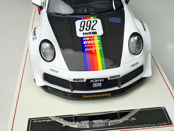Xe Mô Hình Porsche RWB 911 ( 992 ) Carrera GTS Limited 99pcs 1:18 Vip Scale Model ( Trắng )