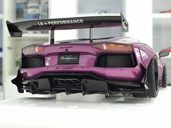 Xe Mô Hình Liberty Walk LB-Works Lamborghini Aventador Limited Edition (Viola SE30) 1:18 Autoart ( Tím )