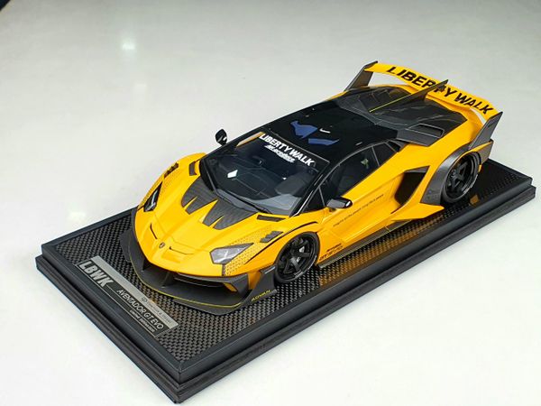 Xe mô hình Lamborghini Aventador 700GT EVO 1:18 LBWK (Metal Yellow)