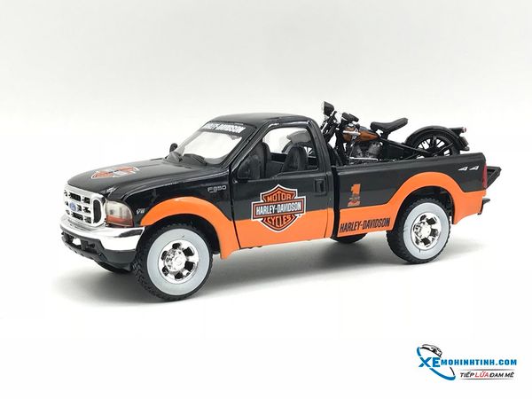 Xe Mô Hình Harley Davidson 1999 F-350 Super Duty Pickup 1:24 Maisto ( Cam Đen )