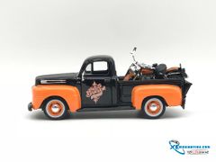 Xe Mô Hình 1958 FLH Duo Glide 1948 Ford F-1 Pickup 1:24 Maisto ( Đen Cam )