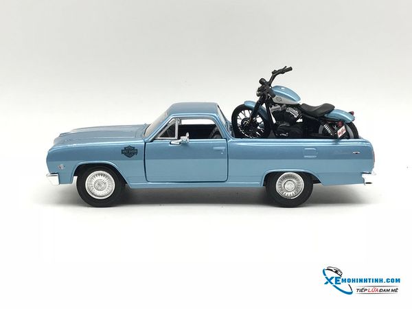 Xe Mô Hình 1965 El Camino 2007 XL 1200N Nightster 1:24 Maisto ( Xanh Dương )