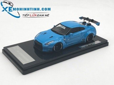 XE MÔ HÌNH NISSAN GTR R35 LB WORKS LIBERTY WALK 1:43 ONE MODEL (BABY BLUE)