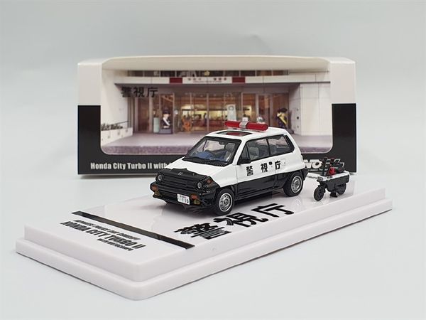 Xe Mô Hình Honda City Turbo II Japanese Police Car Concept Livery 1:64 INNO-MODELS (Trắng)