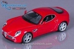 XE MÔ HÌNH ALFA ROMEO 8C COMPETIZIONE 1:24 WELLY (ĐỎ)