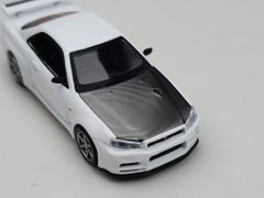 Xe Mô Hình Nissan Skyline GT-R (R34) V- Spec II N1 1:64 MINIGT ( White )