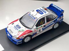 Xe Mô Hình Mitsubishi Lancer Evolution III WRC #4 1:18 One Model ( Trắng Xanh )