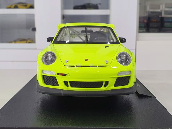 XE MÔ HÌNH PORSCHE 911 GT3 CUP 1:18 WELLY (XANH LÁ)