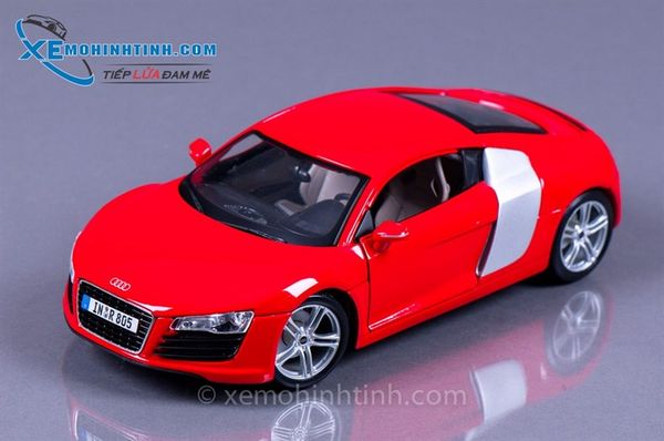 XE MÔ HÌNH AUDI R8 V8 1:18 MAISTO (ĐỎ)