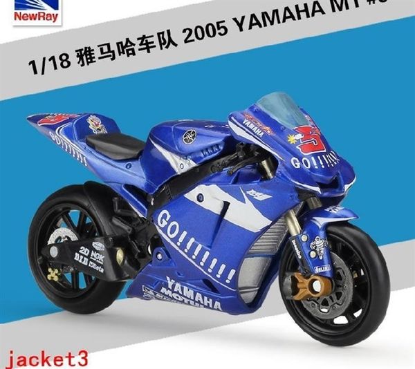 XE MÔ HÌNH YAMAHA M1 GO NO5 1:18 NEWRAY (xanh)