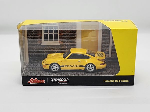 Xe Mô Hình Porsche 911 Turbo 1:64 Schuco ( Vàng )