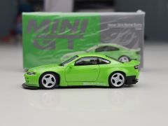 Xe Mô Hình Nissan Silvia (S15) Rocket Bunny 1:64 MINIGT ( Green )