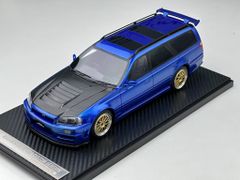 Xe Mô Hình Nissan Stagea- R34 Custom Version Limited 66 pcs 1:18 Ivy Model ( Xanh Dương )