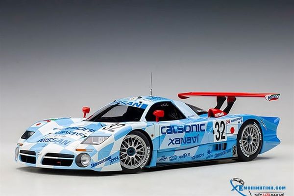 Xe Mô Hình Nissan R390 GT1 Lemans 1998 K.HOSHINO, A.SUZUKI, M.KAGEYAMA #32 1:18 Autoart ( Xanh )