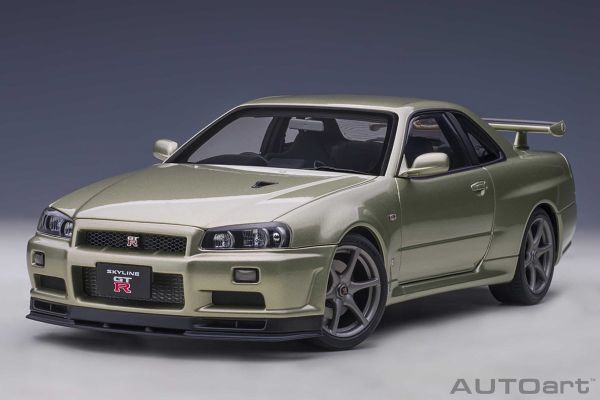 Xe Mô Hình Nissan Skyline GT-R ( R34 ) V-SPEC II 1:18 AUTOart (MILLENNIUM JADE)