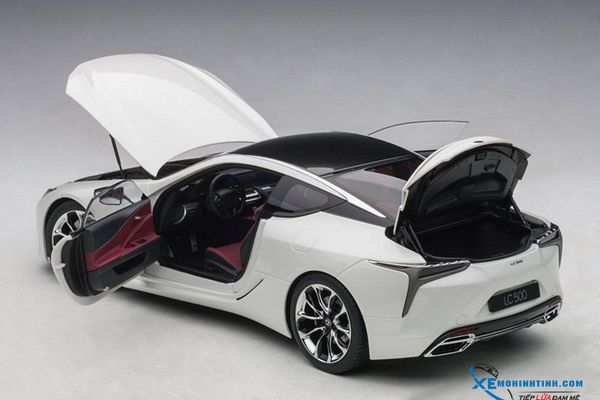 Xe Mô Hình Lexus LC500 1:18 Autoart ( Trắng nội thất Đỏ )